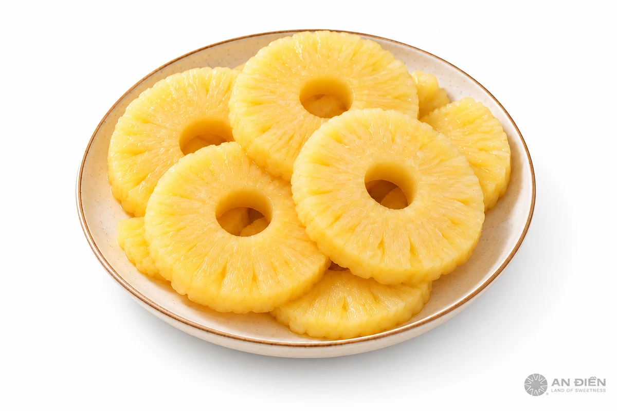 Normal canned pineapple slices