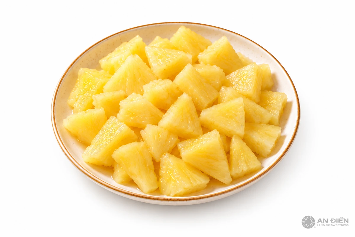 Canned pineapple pieces