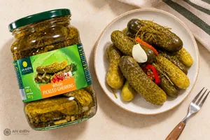 An Dien pickled gherkins, top view